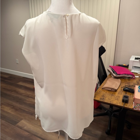 Kasper EUC White Women's Blouse - Picture 3 of 4